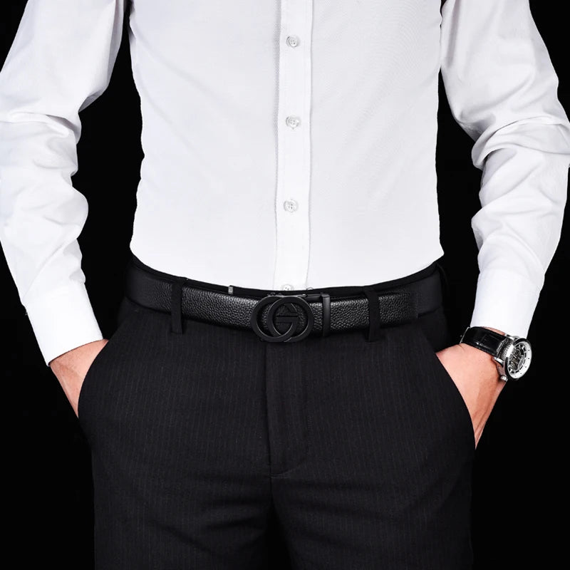 Men’s Automatic Buckle Leather Belt