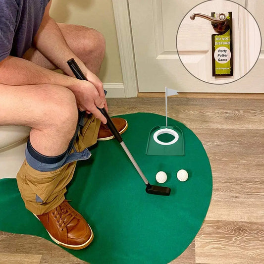 Indoor Golf Putting Green Trainer with Flag – Portable Golf Putting Mat Practice Trainer