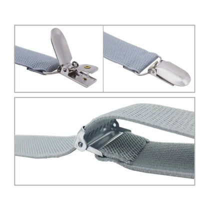 Bretelles élastiques réglables à 4 clips, 25 mm de large, dos en X