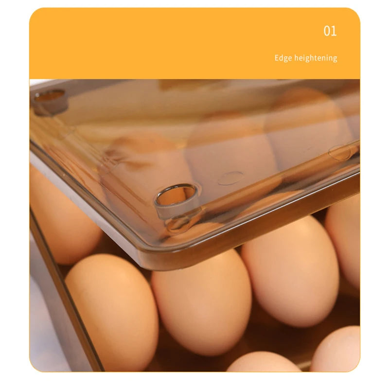 Stapelbare Schublade Eier Crisper Platzsparender Kühlschrank Organizer