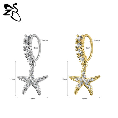 Hochwertige baumelnde Nasenringe mit CZ-Herzen für Frauen