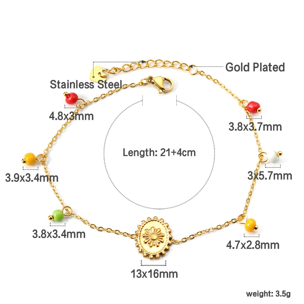 Gold-Silberfarbenes hohles Schmetterlings-Fußkettchen-Armband