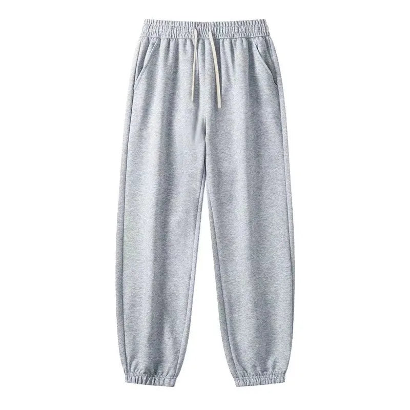 Mens Streetwear Cotton Casual Loose Trousers