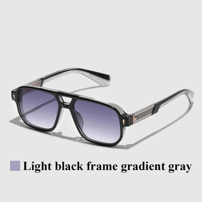Men's Retro UV400 Transparent Frame Sunglasses
