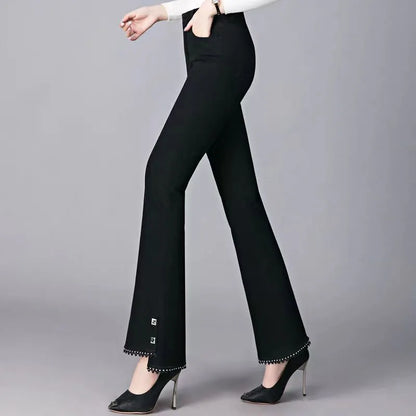 Women's Flared Slim Elastic Casual Pants