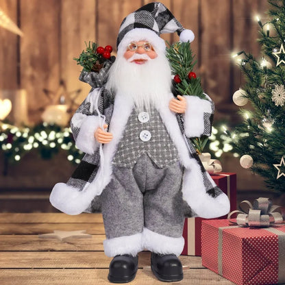 12 Zoll große stehende Weihnachtsmannfigur als Dekoration