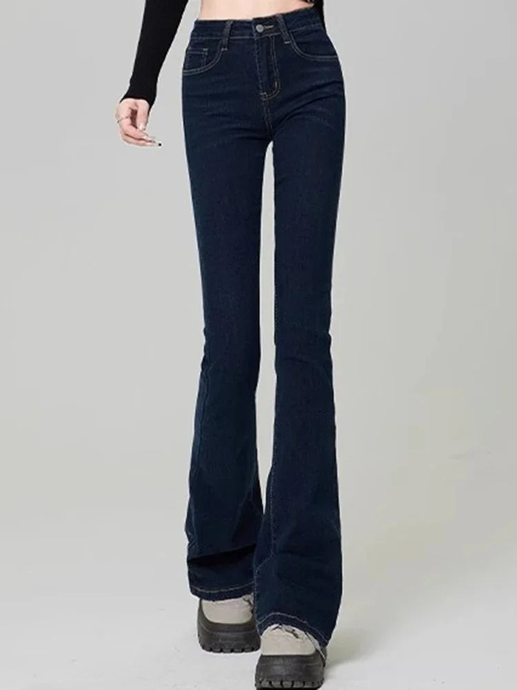 Jean slim évasé en denim High Street pour femme