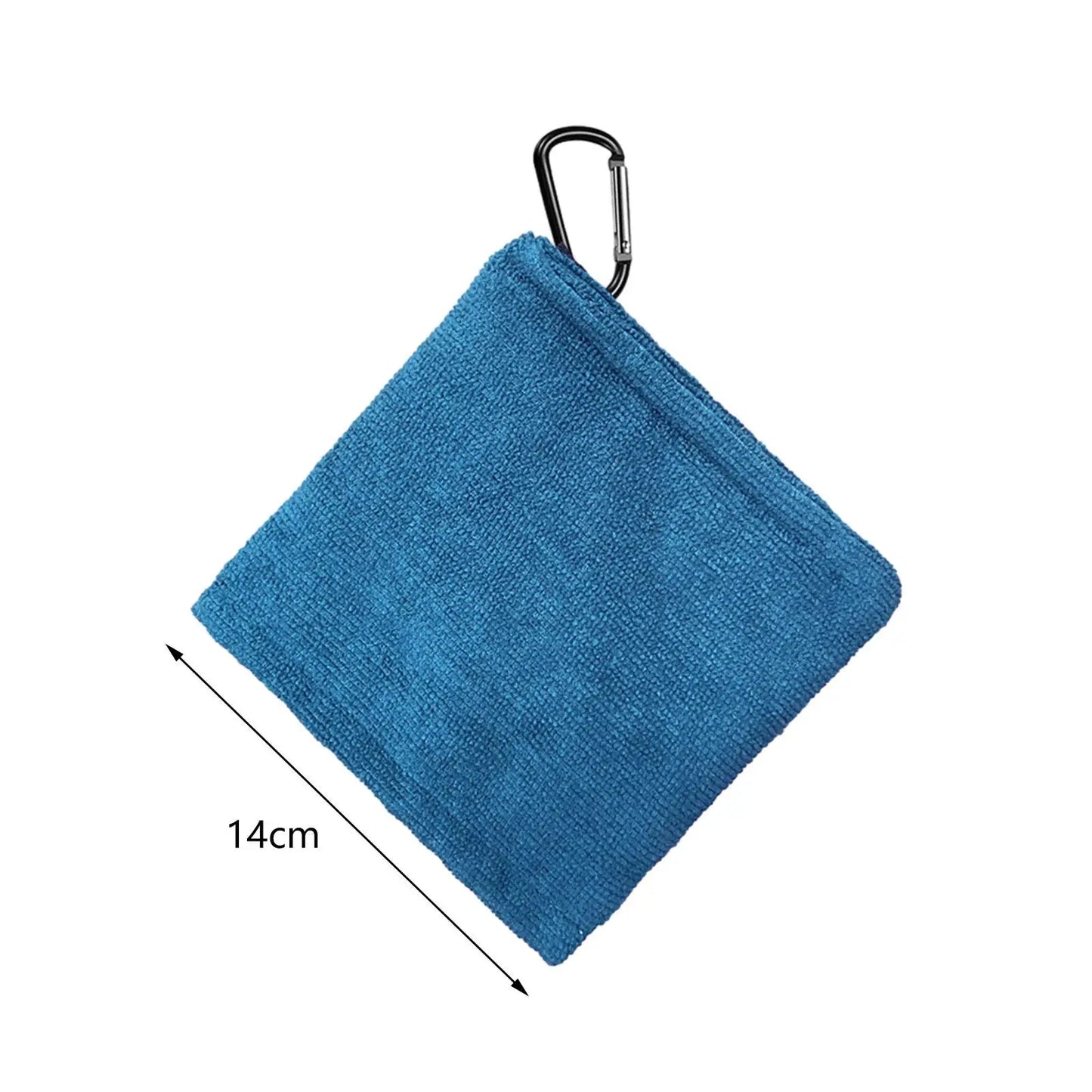 Compact Golf Ball Towel with Clip for Clubs