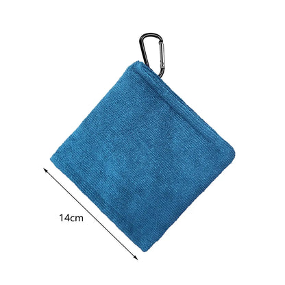 Compact Golf Ball Towel with Clip for Clubs