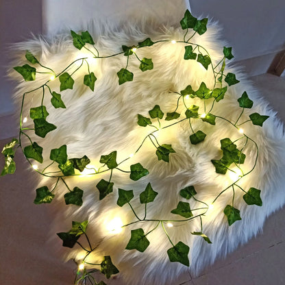 2 m künstliche Efeuranke – LED-Lichter