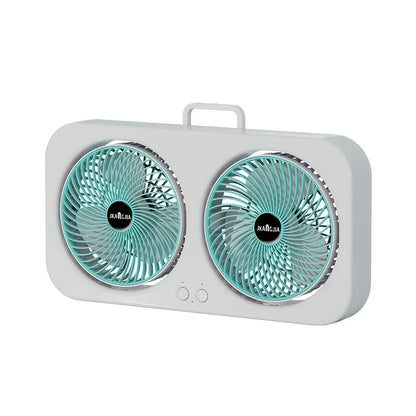 360 Rotation Dual Head Outdoor Wall Mount Fan