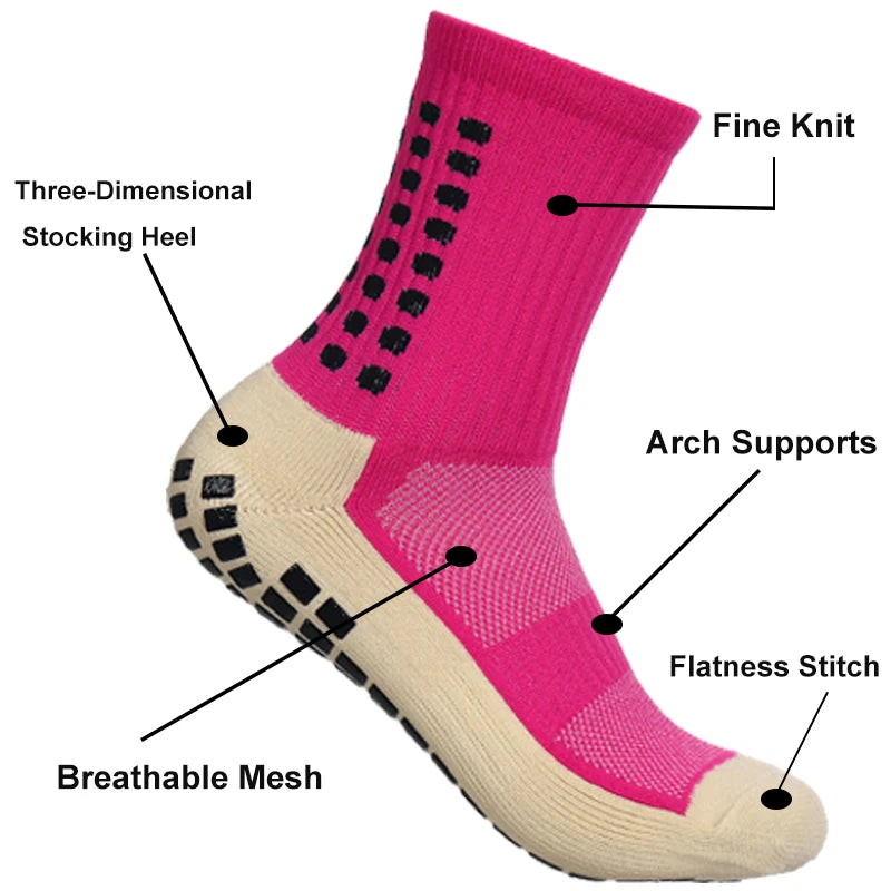 Atmungsaktive Fußballsocken für Herren mit Wabenstruktur und Grip