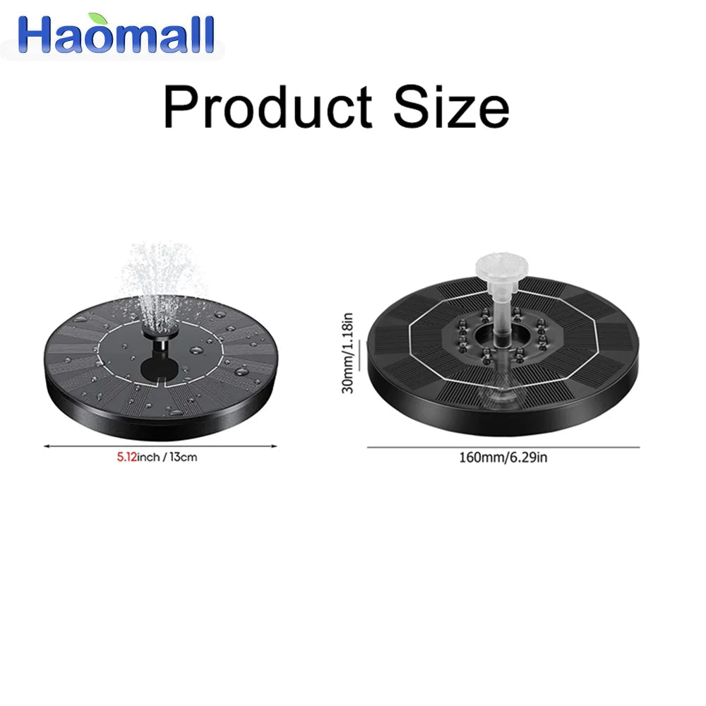 LED Lightweight Outdoor Solar Water Fountain
