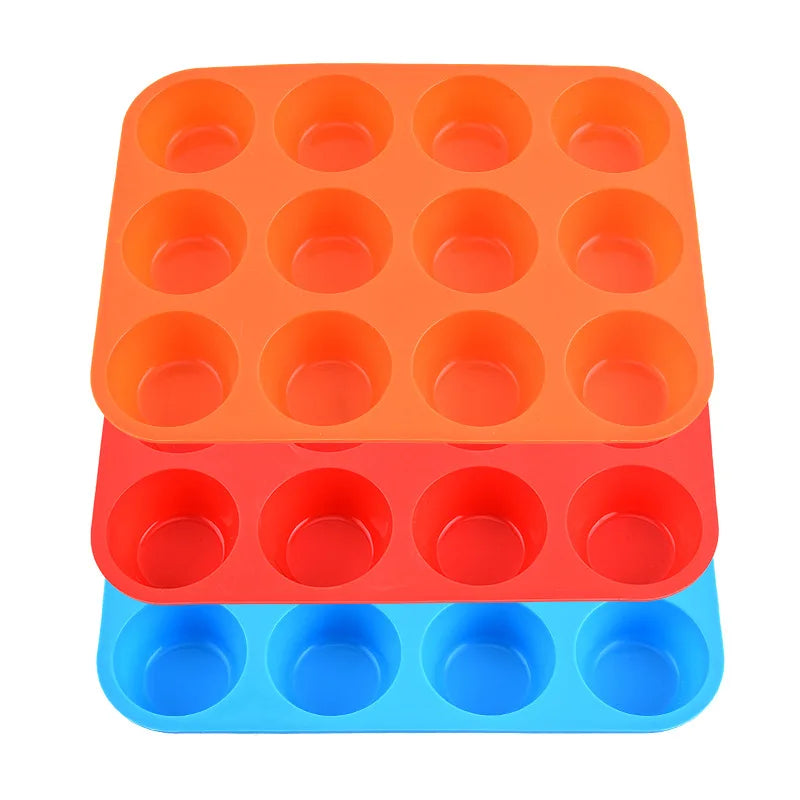 12 hole Non-Stick Silicone Muffin Baking Pan