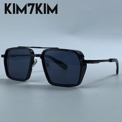 Men's Oversized Steampunk Square Sunglasses