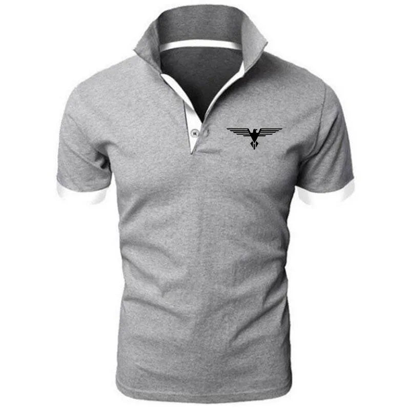 Besticktes, einfarbiges, schmal geschnittenes Polo-Golfshirt für Herren