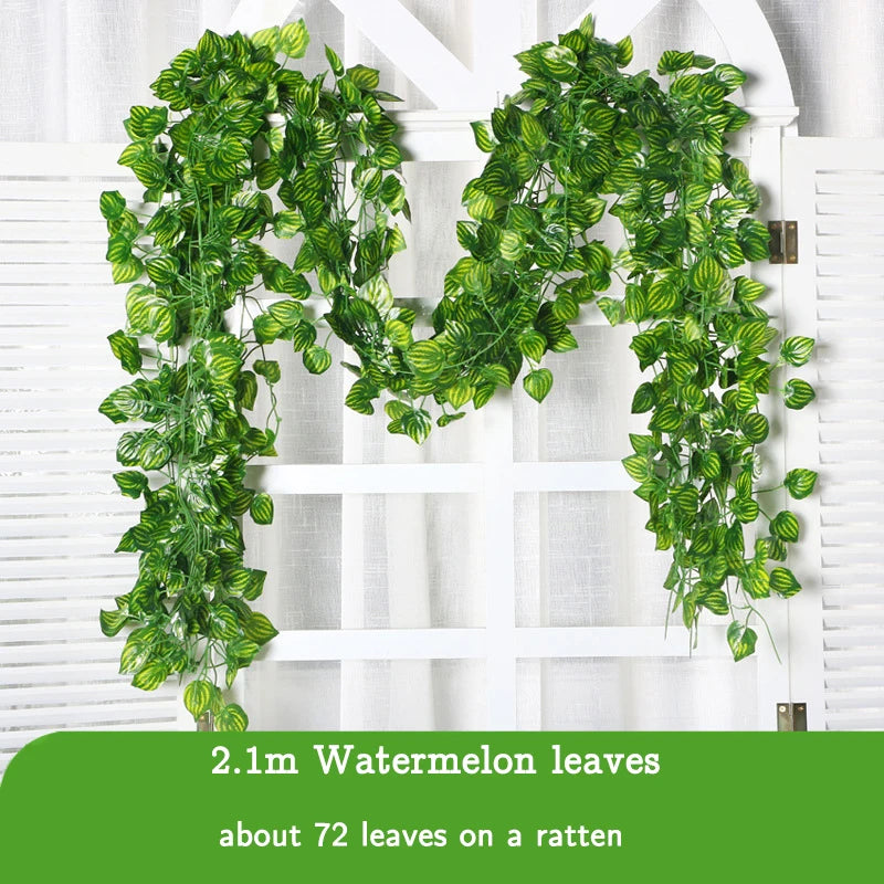 Garland Wall Ivy Fake Leaves - Artificial Hanging Vines