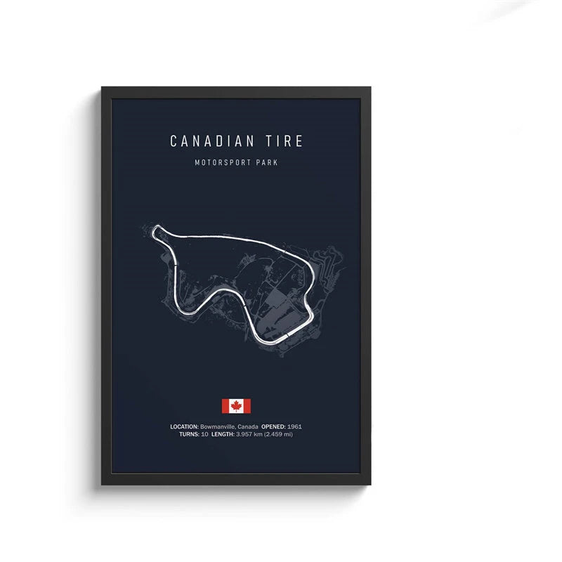 Monaco F1 Leinwand-Wandkunst, nordische Ästhetik