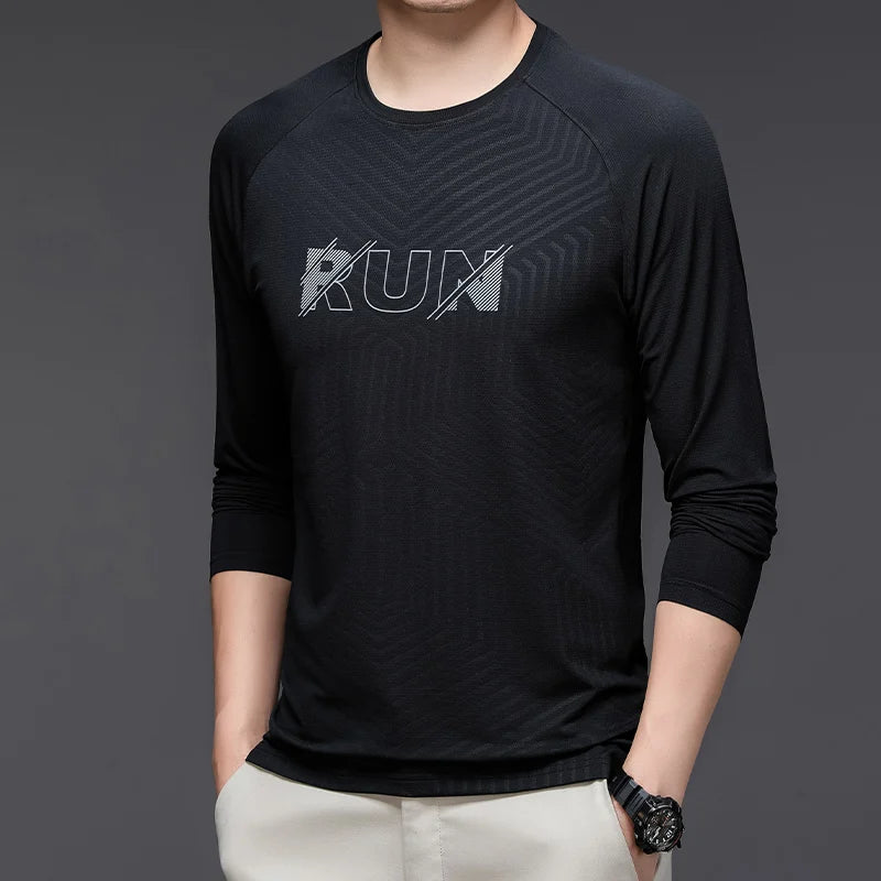 Schnelltrocknendes, feuchtigkeitsableitendes Laufshirt für Herren – Atmungsaktives, leichtes Sport-T-Shirt