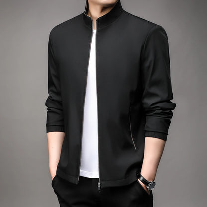 Men's Lightweight Stand Collar Spring Zip-Up Jacket