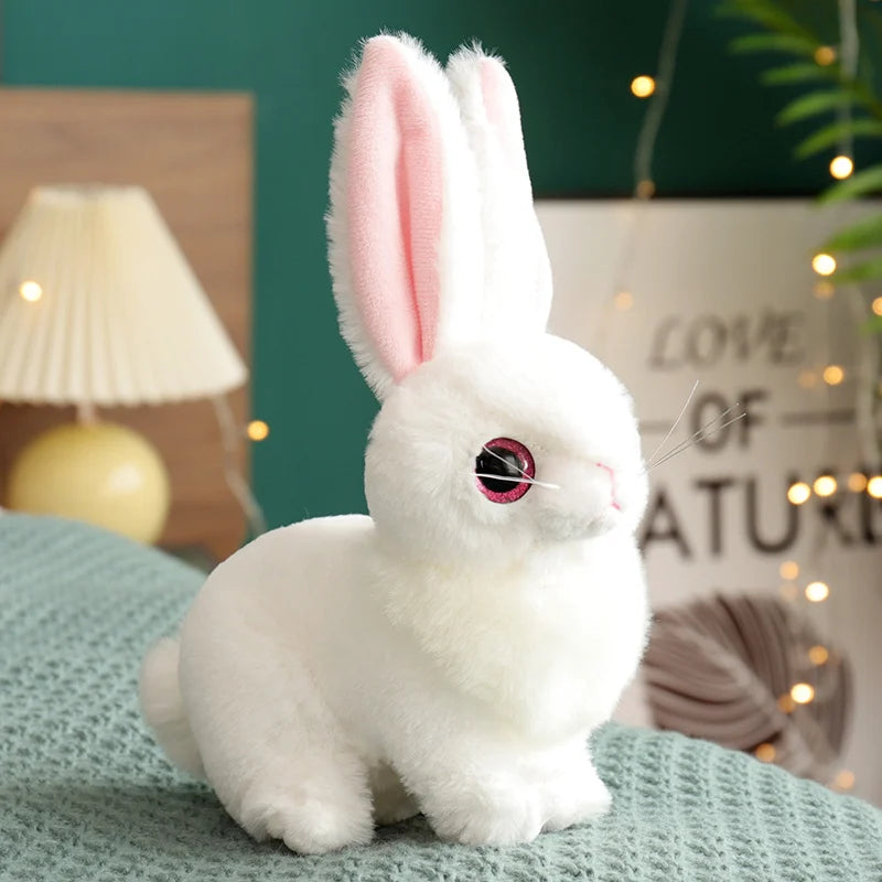 Realistic Simulation Rabbit Plush Toy – Cute Soft Easter Bunny Stuffed Animal