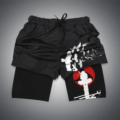Dragon Ball & One Piece Anime Print Gym Shorts