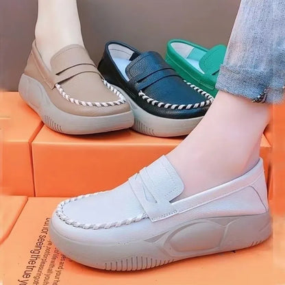 Damen-Loafer mit dicken Sohlen für Frühling und Herbst