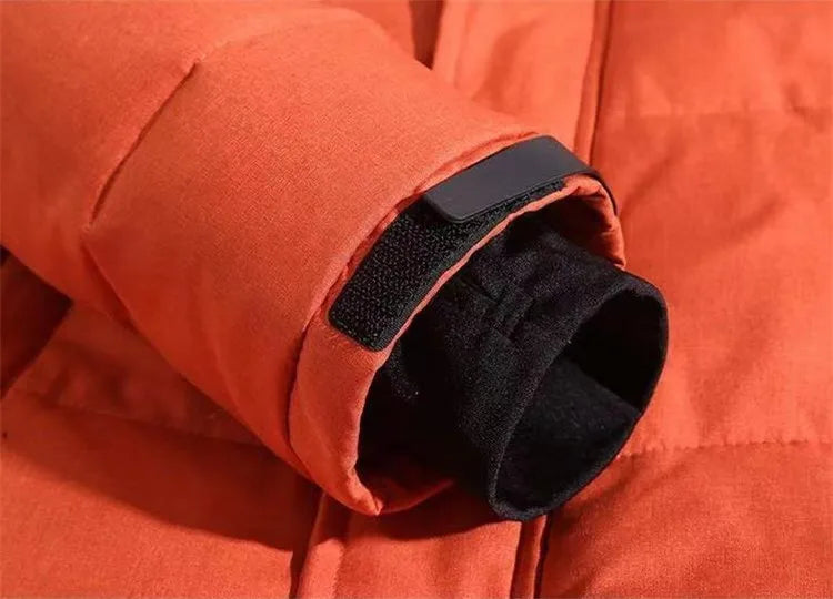 Veste/manteau rembourré à capuche et fermeture éclair pour homme