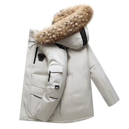 Men's Lightweight Winter Puffer Hooded Down Jacket