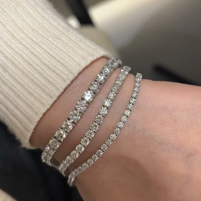 Women's 925 Sterling Silver Moissanite Tennis Bracelet