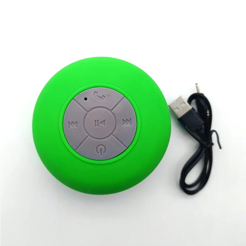 Enceinte de douche Bluetooth étanche avec lumières LED colorées 
