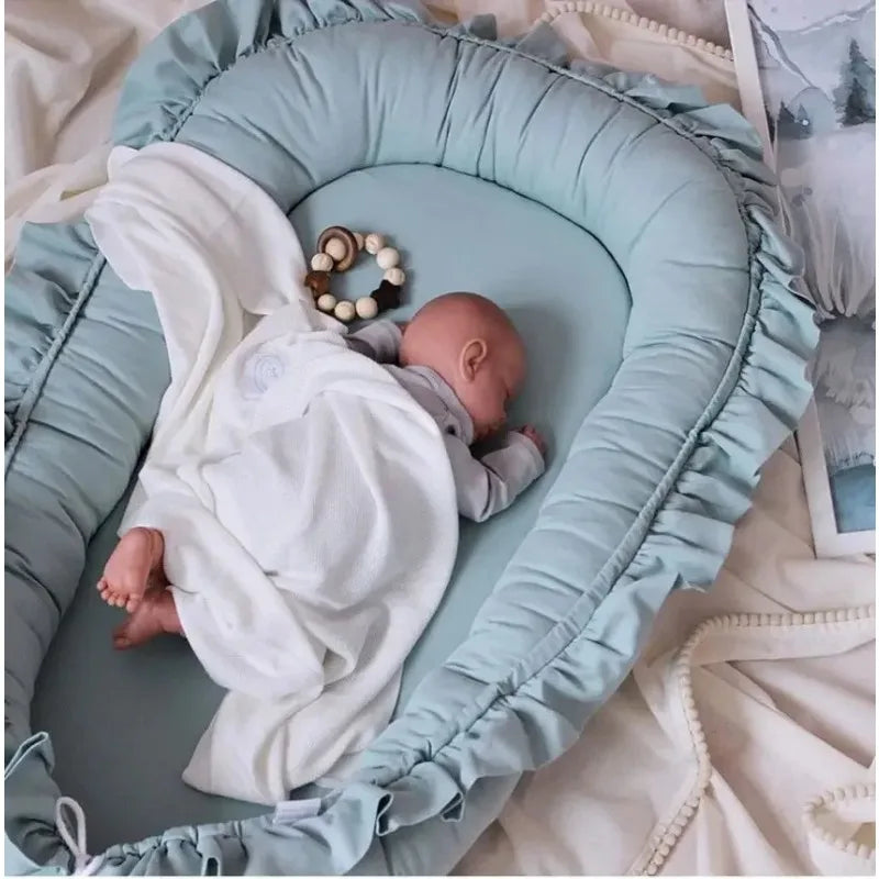 Tragbares weiches Reisebett aus Baumwolle für Neugeborene