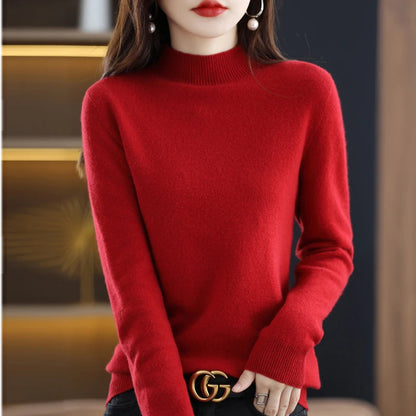 100% Pure Wool Half-Neck Pullover