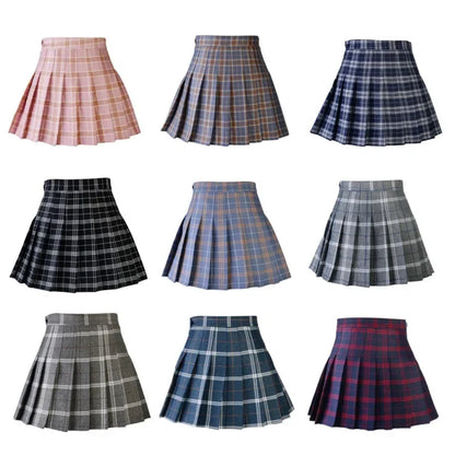 Cute Harajuku Plaid Mini Skirt