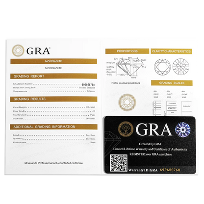 Bague demi-alliance en moissanite pour femme - Alliance scintillante en argent sterling S925