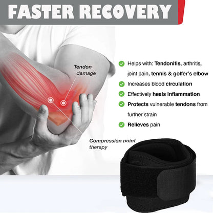 Kompressionsmanschette für Tennisarm – Unterarm-Kompressionsbandage mit Gelpolster