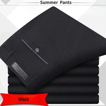 Summer High Waist Lightweight Men's Suit Pants