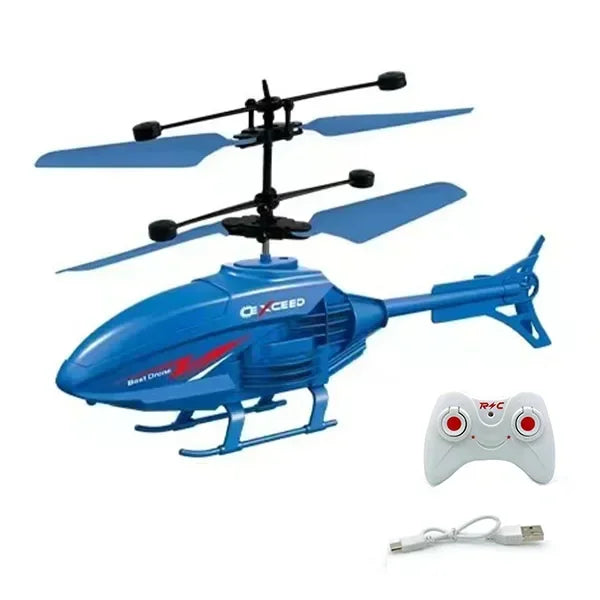 Gestengesteuertes Mini-RC-Flugzeug mit blinkenden Lichtern