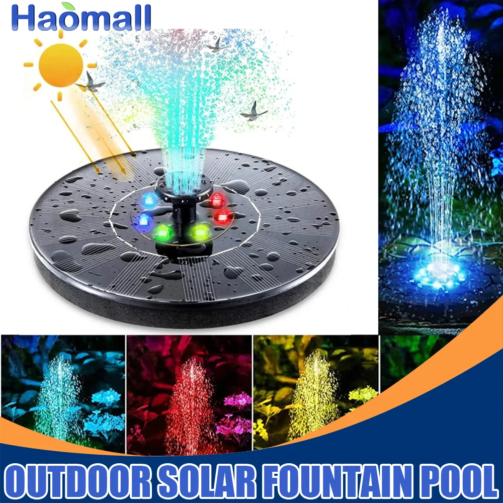 LED Lightweight Outdoor Solar Water Fountain