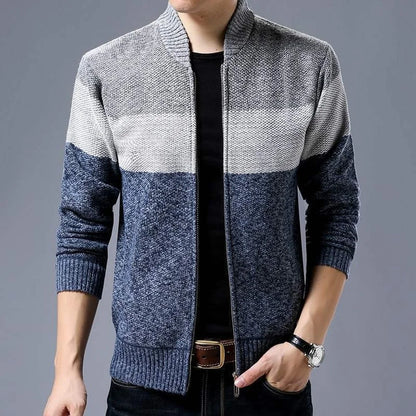 Stilvolle Colorblock-Cardigan-Jacke für Herren