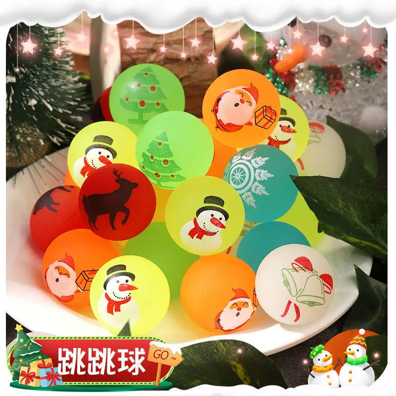 12/30 PCS Luminous Christmas Bouncy Balls