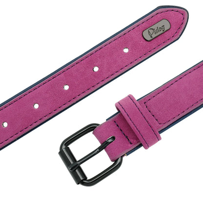 Soft Dog Collars - Adjustable Leather Padded Dog Collar