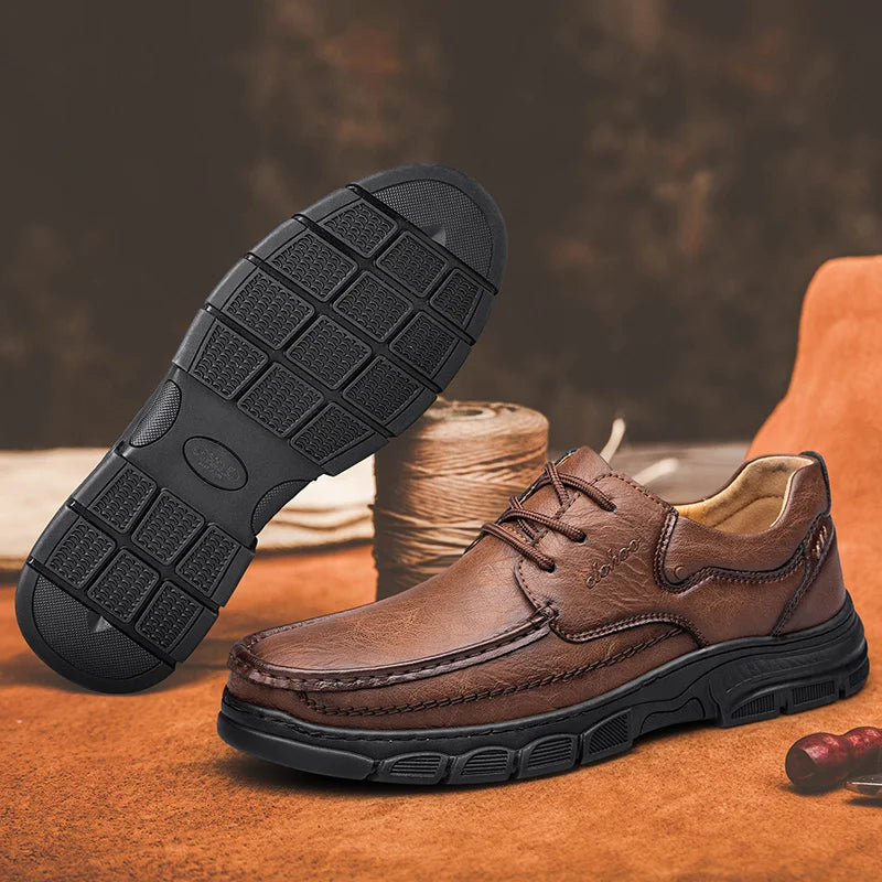 Handgefertigte lässige Winterschuhe aus Leder für Herren