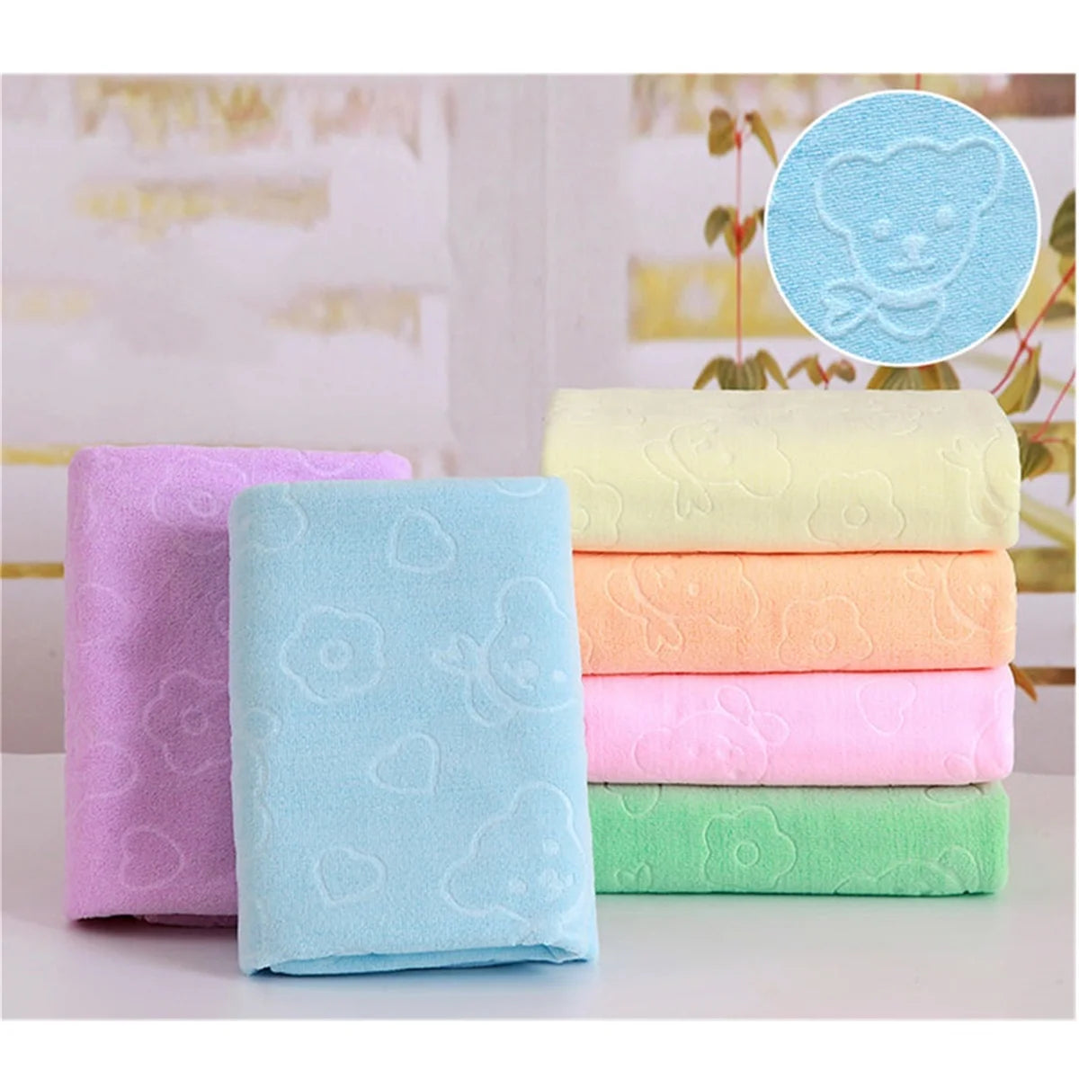 Couverture de serviette hautement absorbante en microfibre pour enfants et bébés