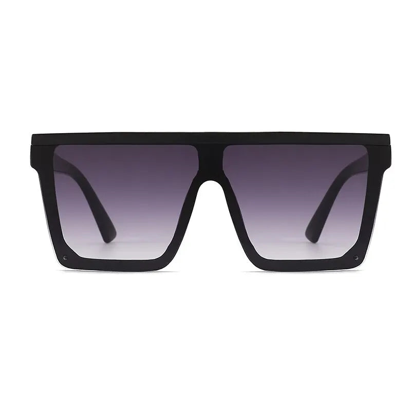 Quadratische Retro-Sonnenbrille mit großem Rahmen und Farbverlauf UV400