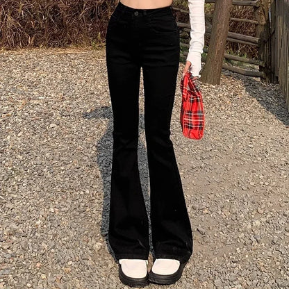 Jean slim évasé en denim High Street pour femme