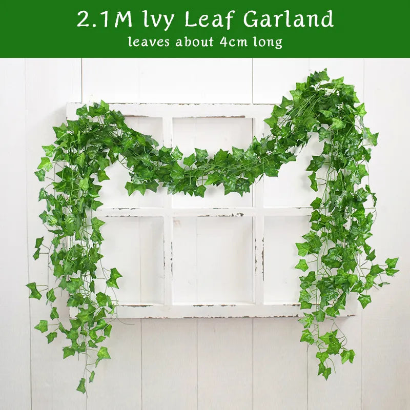 Silk Ivy Leaf Garland for Wall Hanging