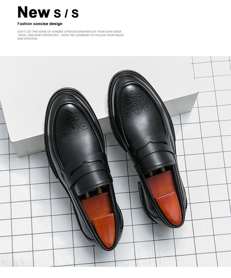 Mocassins pour hommes en cuir de haute qualité