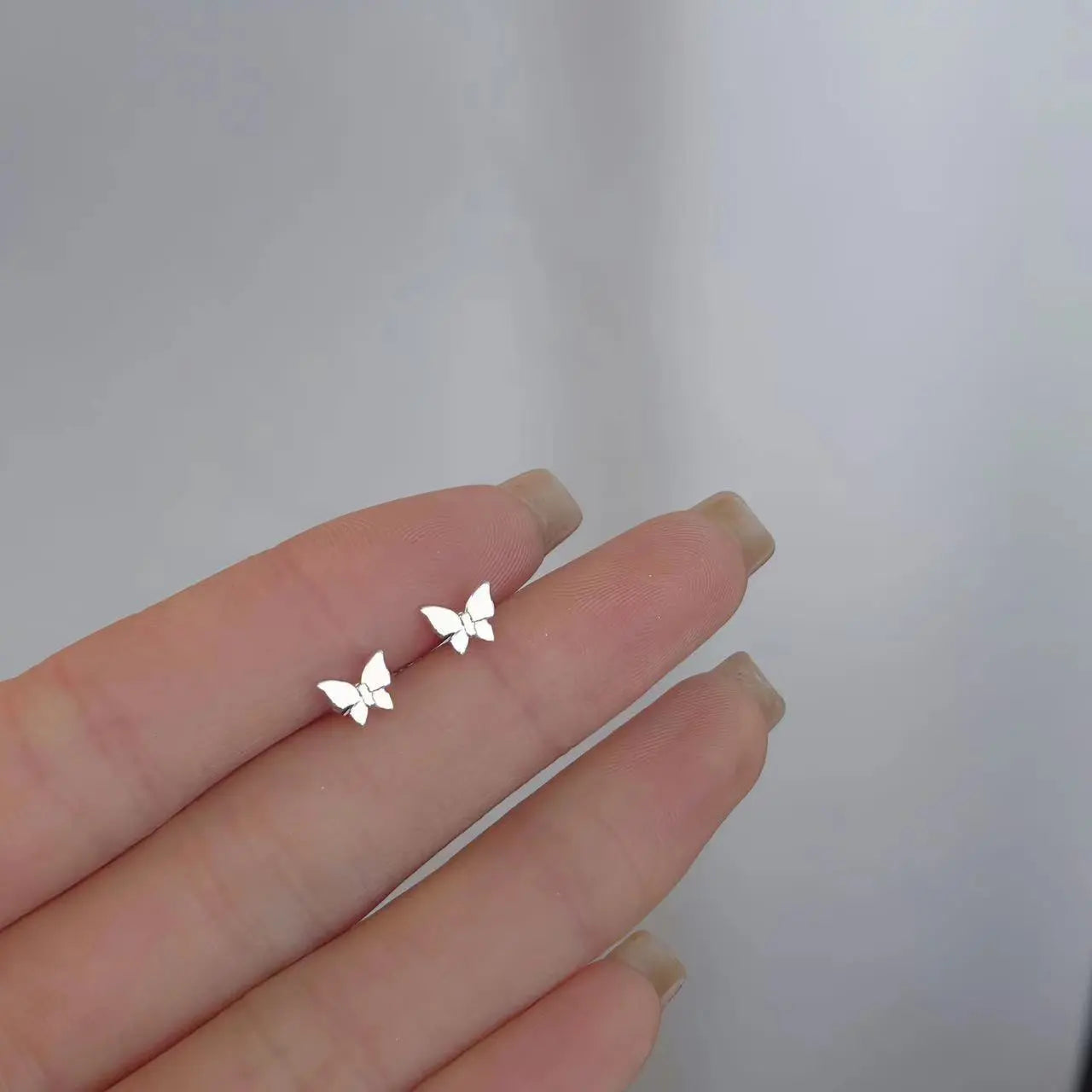 Silver Needles Small Butterfly Women's Earrings