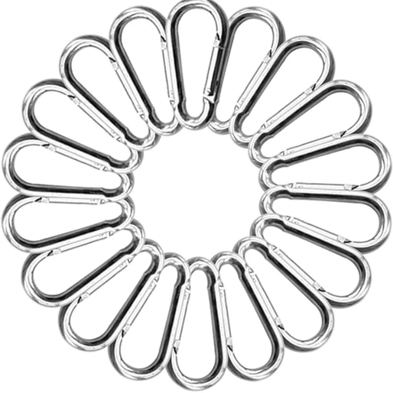 10/20/30 Stück Mini-Karabiner-Schlüsselanhänger aus Aluminium – D-Ring-Clips, Karabinerhaken